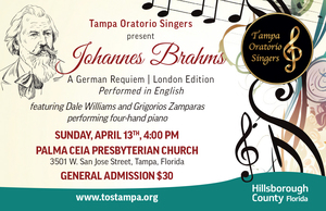 Tampa Oratorio Singers Present Brahms Requiem –  A Message of Consolation and Hope!