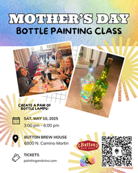 Mother’s Day Bottle Painting at Button Brew House
