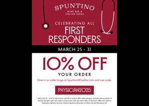 Spuntino Wine Bar Honors First Responders - National Physicians Week