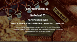 Pop-Up Event: Timberland at Ponce City Market in Atlanta