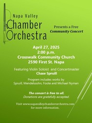 Free Concert Napa Valley Chamber Orchestra