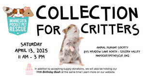 MN Pocket Pet Rescue's Collection for Critters supply drive
