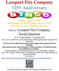 125th Anniversary Bingo