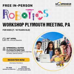 Free In-Person Robotics Workshop for Kids at Plymouth Meeting, PA (Ages 7-14)