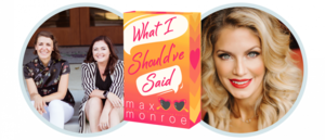 Max Monroe in conversation with Melanie Harlow discussing and signing What I Should've Said