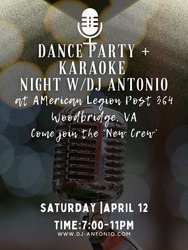 Karaoke and Dancing with DJ Antonio!