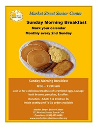 Sunday Morning Breakfast -Market Street Senior Center