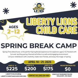 Liberty Lions Child Care Spring Break Camp