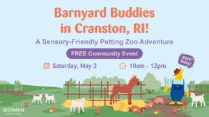Barnyard Buddies is Coming to Cranston—Join Us for a Sensory-Friendly Petting Zoo!