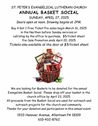 Annual Basket Social at St Peter's Luth Church