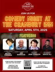 Comedy and Dinner at the Historic Cranbury Inn in Cranbury, NJ