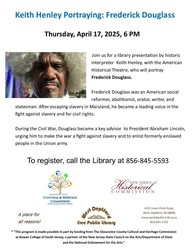 Keith Henley Portraying Frederick Douglass