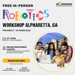 Free In-Person Robotics Workshop for Kids at Alpharetta, GA (Ages 7-14)