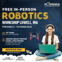Free In-Person Robotics Workshop for Kids at Lowell, MA (Ages 7-14)