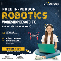 Free In-Person Robotics Workshop for Kids at DeSoto, TX (Ages 7-14)