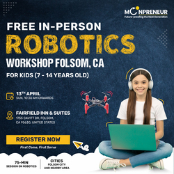 Free In-Person Robotics Workshop for Kids at Folsom, CA (Ages 7-14)