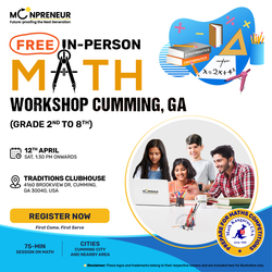Free In-Person Math Workshop for Kids at Cumming, GA (Grade 2nd-8th)