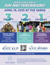 3 Sports, 2 Events, 1 Epic Day! KATE KUP Triples Tennis & KATE KOMBO Golf + Pickleball Tournaments
