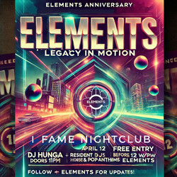 Elements Anniversary: Free Entry, DJ Hunga & Chicago’s Hottest Nightlife Vibes 🎧
