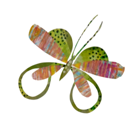 Flights of Fancy- Mixed Media Butterfly Collage