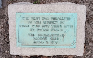 Garden Club Activity: Rededication of WWII Memorial Stone