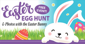 Easter egg hunt and photos with the Easter Bunny