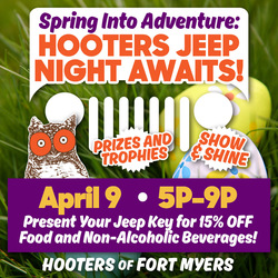 Jeep Night at Fort Myers Hooters Celebrating Spring