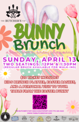 Brunch with the Easter Bunny at The Butcher's Tap