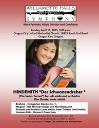 Willamette Falls Symphony April 13th Concert