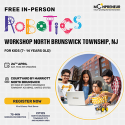 Free In-Person Robotics Workshop for Kids at North Brunswick Township, NJ  (Ages 7-14)