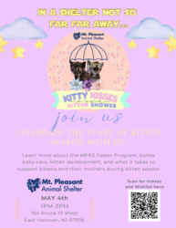 Mt Pleasant Animal Shelter's 3rd Annual Kitty Kisses Kitten Shower
