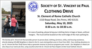 St. Vincent de Paul Clothing Drive