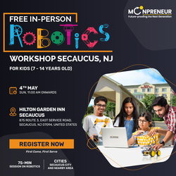 Free In-Person Robotics Workshop for Kids at Secaucus, NJ(Ages 7-14)