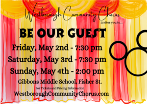 Westborough Community Chorus Invites Audiences to “Be Our Guest”