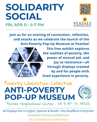 Solidarity Social: Opening Night of the Anti-Poverty Pop-Up Museum