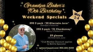 Grandpa Baker's 90th Birthday Specials