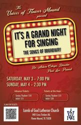 Voices of Flower Mound Presents "It's a Grand Night for Singing: the Songs of Broadway"