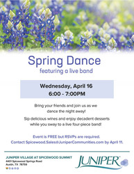Spring Dance at Juniper Village Spicewood Summit!