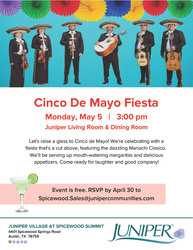 Cinco de Mayo Fiesta at Juniper Village at  Spicewood Summit!