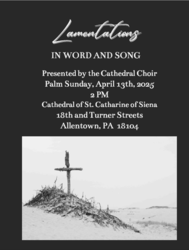 Tennebrae – Lamentations in Word and Song presented by the Cathedral Choir