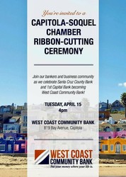 Ribbon Cutting at West Coast Community Bank - Capitola