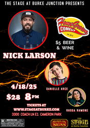 Stand Up Comedy at The Stage! April 18th @ 8pm! Burke Junction Shopping Center, Cameron Park