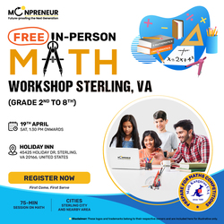 Free In-Person Math Workshop for Kids at Sterling, VA (Grade 2nd-8th)