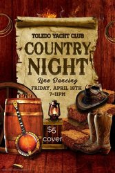 Country Line Dancing Night Friday, April 18, 2025 7:00 PM to  11:00 PM  OPEN TO THE PUBLIC!!