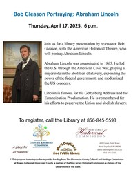Bob Gleason Portraying:  Abraham Lincoln