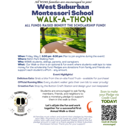 West Suburban Montessori School Walk-a-thon
