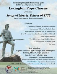 Lexington Pops Chorus - Songs of Liberty: Echoes of 1775