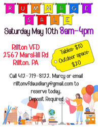 RUMMAGE SALE @ RILLTON VFD