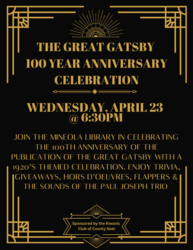 The Great Gatsby 100 Year Anniversary Celebration