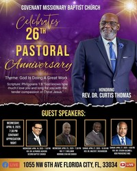 Covenant Missionary Baptist Church Celebrates 26th Pastoral Anniversary